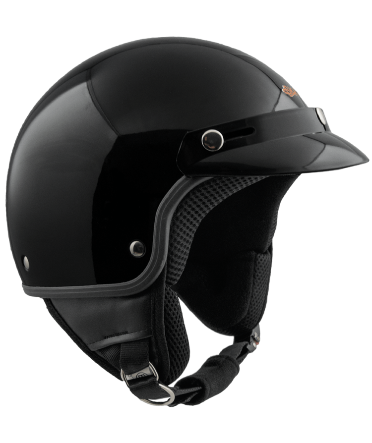 Casco Demi Jet SKA-P 1FH SMARTY MONO Nero Lucido